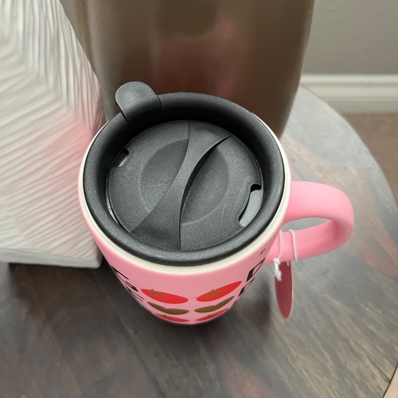 Jubillie Pink Ceramic Travel Mug  NWT - Picture 3 of 5